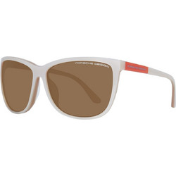 Porsche Design P8590 C Γυναικεία Γυαλιά Ηλίου Τετράγωνα Κοκάλινα Λευκά με Καφέ Polarized Φακό