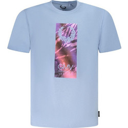 GIAN MARCO VENTURI MEN'S SHORT SLEEVE T-SHIRT BLUE - AU01417MARINO_AZLIGBLU