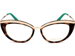 Emilio Pucci EP5092 056 Γυναικείος Σκελετός Γυαλιών Οράσεως Κοκάλινος Μεταλλικός Χρυσός Ταρταρούγα