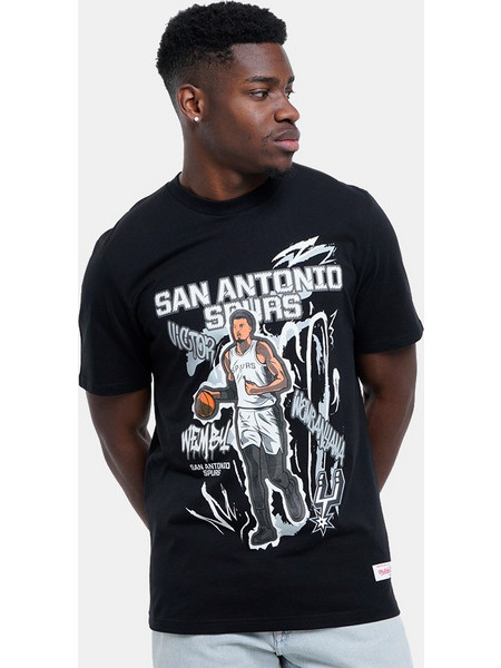 Mitchell & Ness Chalked Up San Antonio Spurs Ανδρικό T-Shirt SS20396-SASBLCK Black