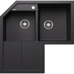 Blanco Metra 9 E Ένθετος Νεροχύτης Γωνιακός Γρανίτη Black 83x83cm