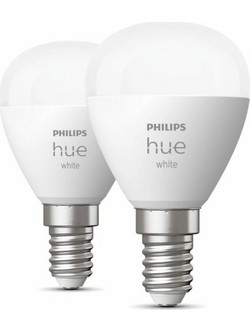 Philips Smart Λάμπες LED 5.7W για Ντουί E14 και Σχήμα P45 Θερμό Λευκό 470lm Dimmable 2τμχ 929002440604