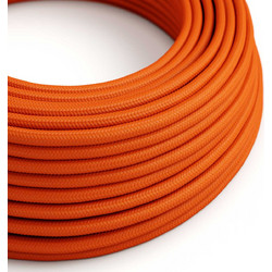 Creative Cables Kαλώδιο υφασμάτινο Πορτοκαλί Φλόγα γυαλιστερό - Το Αυθεντικό Creative-Cables - RM15 στρογγυλό 2x0,75mm - XZ2RM15