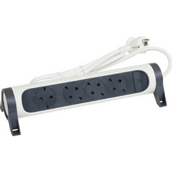 Πολύπριζο Legrand Surgearrest 4 θέσεων Rotating 1.5m - White/Grey