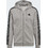 Adidas Essentials 3-Stripes Ανδρική Ζακέτα Fleece με Κουκούλα και Φερμουάρ Γκρι HB0041
