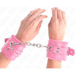 Kink Fur Lined Square Holes Χειροπέδες Ροζ