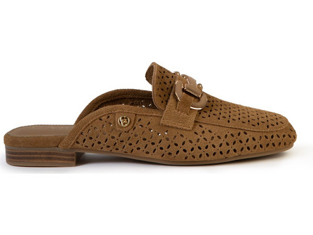 ΔΕΡΜΑΤΙΝΑ FLAT MULES CARMELA CAMEL
