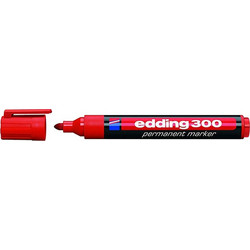EDDING ανεξίτηλος μαρκαδόρος 300, 1.5-3mm, επαναγεμιζόμενος, κόκκινος