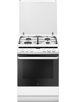 Amica 618GEH3.33HZpTaNW Κουζίνα Ηλεκτρική 65lt με Εστίες Αερίου 60cm