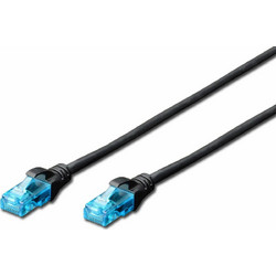 Digitus U/UTP Cat.5e Καλώδιο Δικτύου Ethernet 0.5m Black DK-1512-005/BL