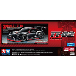 PORSCHE 911 GT3R (992 ) BLACK PAINTED BODY - TT-02 CHASSIS - TAMIYA