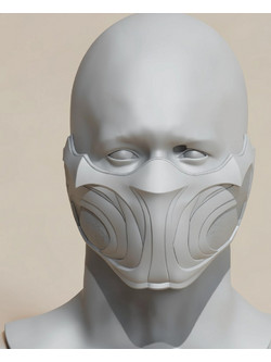 Άβαφη 3D Φιγούρα Cosplay Scorpion Mask Face Shell για Βάψιμο DIY (Δώρο τα Χρώματα)