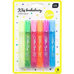 Κόλλα με Χρυσόσκονη Glitter Interdruk 6 x 10.5ml Neon
