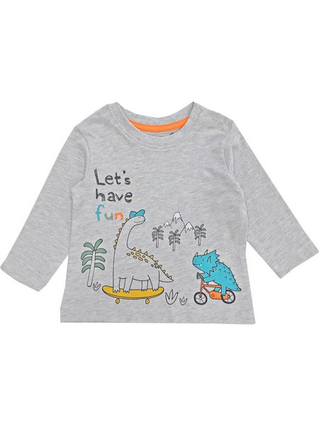 Μπλουζάκι Μακρυμάνικο Let's Have Fun Venere Grey