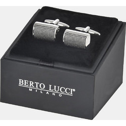 Ανδρικό Μανικετόκουμπο Ορθογώνιο Σε Ασημί Με Διακριτικό Σχέδιο - ΤΥΠΟΣ 2
