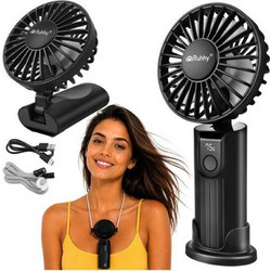 Ruhhy Mini Black Hand Fan - (19365-0)