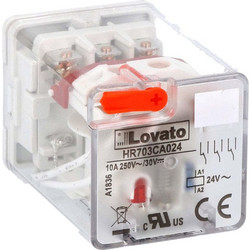 Ρελέ Τύπου Λυχνίας 8-Πόλων Με LED Σειράς HR7X 3 C/O 10A 250VAC/30VDC Τάση Πηνίου 24VAC