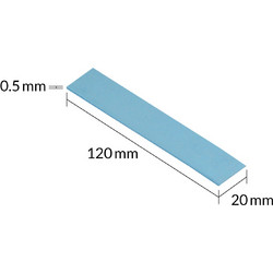 ARCTIC TP-3 120x20mm, 0.5mm - 4 Pack Premium Performance Thermal Pad