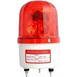 Φάρος περιστρεφόμενος 230V AC LTE-1101 150mm κόκκινος