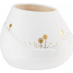 Κηροπήγιο Για Ρεσώ Landscape Flower Meadow RD0017231 Φ10x8cm White-Gold Raeder Πορσελάνη