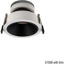 01556 Χωνευτό Spot Μαύρο με Trim GU10 LED IP54 Αλουμινίου