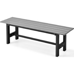 Costway Εξωτερική Καρέκλα 47'' με Σχάρα, Σιδερένιο Σκελετό με Πλαστική Επίστρωση, Γκρι 119,38 x 35,56 x 40,64 cm NP13317GR