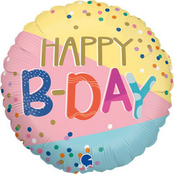 18" FUNKY DOTS BIRTHDAY FOIL