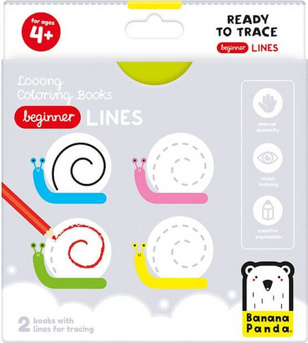 Banana Panda LOOONG COLORING BOOKS BEGINNERS LINES