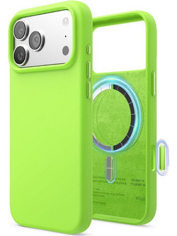 Θήκη iPhone 18 Pro Max / 17 Pro Max Elago Magnetic Silicone Case Premium Σιλικόνης με MagSafe - Lime Green (ES17MSSC69PRO-LIGR)