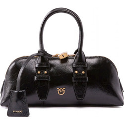 Pinko Bowling Bag Horizontal Γυναικεία Τσάντα Χειρός Μαύρη 105334A2JC-Z99Q