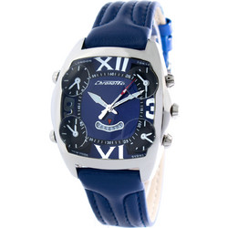 Chronotech Ανδρικό Ρολόι με Μπλε Δερμάτινο Λουράκι CT7677M-03