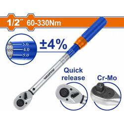 WADFOW ΔΥΝΑΜΟΚΛΕΙΔΟ 1/2" 565mm / 60-330Nm (WWQ7D22)