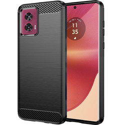 Techsuit Carbon Silicone Back Cover Θήκη Μαύρο (Motorola Edge 50 Fusion)