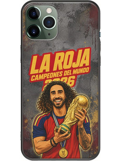 Θήκη La Roja Campeones del Mundo - Marc Cucurella iPhone 11 Pro Black TPU (Μαύρη Σιλικόνη)