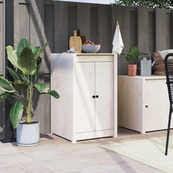 vidaXL Πόρτες Κουζίνας Εξ. Χώρου MEPPEL 2 τεμ. Μασίφ 50x9x82 εκ. - λευκό-πεύκο, 1