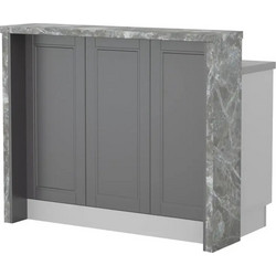 Πάγκος νησίδας Tahoma-Μήκος: 120 εκ.Γραφίτης-Siena Marble