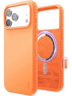 elago Magnetic Ridge Silicone Case με MagSafe Orange (iPhone 18 Pro Max / 17 Pro Max)
