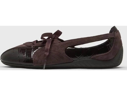Puma Speedcat Ballet Nova Croc Shoes Μπαλαρίνες Παπούτσια Γυναικεία - Chocolate Fondue/Gum (408813-01)