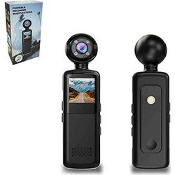 017215 Action Camera Full HD (1080p) με Οθόνη Μαύρη