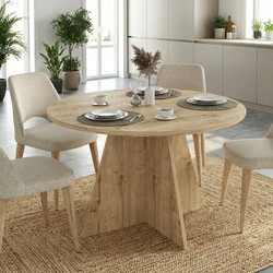 Τραπέζι Tailor Megapap χρώμα sapphire oak O120x75,7εκ