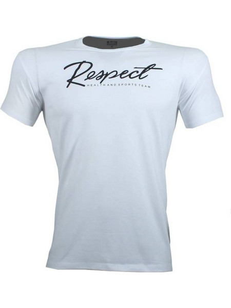 T-SHIRT ΑΝΔΡΙΚΟ RESPECT Λευκό Με Μαύρο 21060 (H&S)