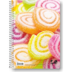 Τετράδιο σπιράλ Globus Candy CY20 21x29 Twister 60φ 2 Θεμάτων