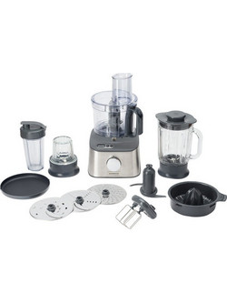 Kenwood Kuchenmaschine MultiPro Compact+ (silber, 800 Watt, integrierte Waage, Mixaufsatz und Blend-Xtract 2GO)