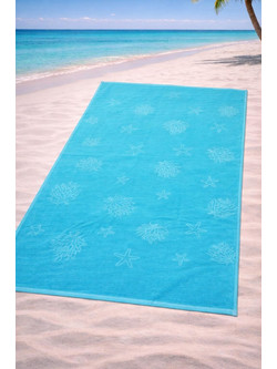 Πετσέτα Θαλάσσης Cosmin 90x165 Starfish Light Blue