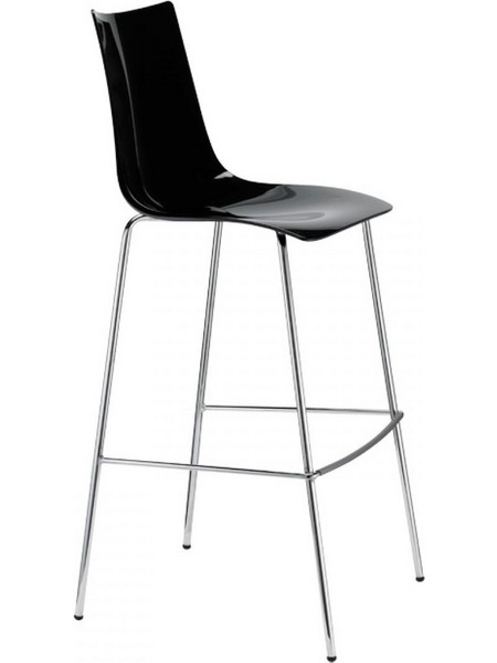ZEBRA TECHNOPOLYMER BARSTOOL h.80 (art 2565 15) - Σκαμπό μπαρ 80 cm μεταλλικό σκελετό και κάθισμα απο τεχνοπολυμεριο dove grey