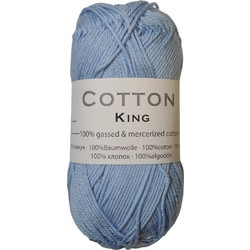 Νήμα Πλεξίματος Cotton King 100% Βαμβακερό 50 γραμμάρια με 125 μέτρα σε Γαλάζιο 085