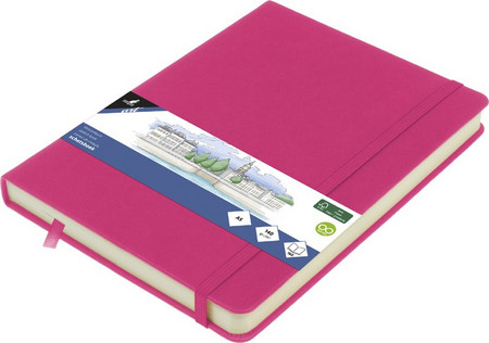 Kangaro - Sketchbook Με Σκληρό Εξώφυλλο Και Λάστιχο, Hot Pink A5 80 Φύλλα K-861290