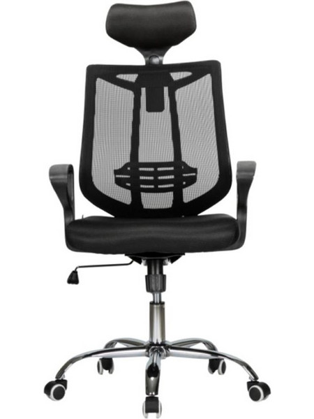 DELI HEADREST MESH CHAIR BLACK