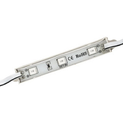 GLOBOSTAR(R) MODULARI 73703 Module LED 0.8W 60lm 120 DC 12V Αδιάβροχο IP65 3 x SMD5050 Chip Κόκκινο Dimmable - Μ8.6 x Π1.2 x Υ0.5cm - Πακέτο 20 Τεμαχίων