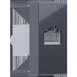 MODYS ΠΡΙΖΑ ΔΙΚΤΥΟΥ ΑΝΘΡΑΚΙ RJ45 CAT.6 IP20 ΜΕ ΘΩΡΑΚΙΣΗ / 10101312453